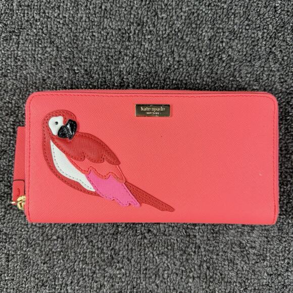 Kate Spade Parrot Talk the Talk Zip Around Wallet - Picture 1 of 9